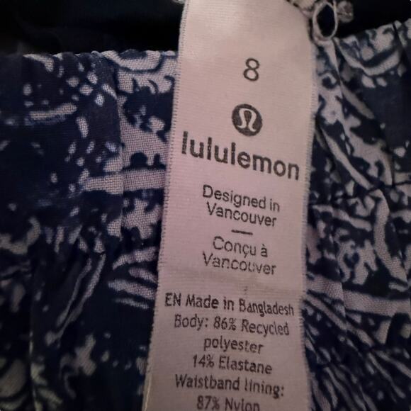 Lululemon Tracker Short V *4" Eternal Wave Starlight Black Size 8 - Picture 11 of 14